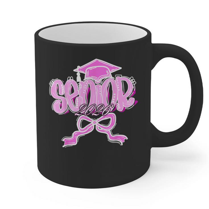 Graduation 2026 Senior 2026 Class Of 2026 Coquette Pink Girl Graphic Print Coffee Mug