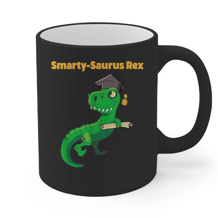 Graduation Dinosaur Smarty Saurus Rex Diploma Dinosaur Graphic Print Coffee Mug