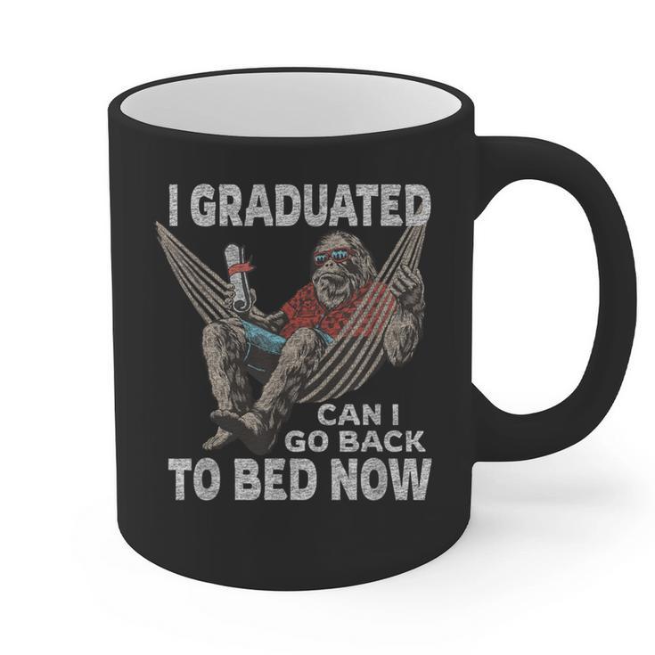 Graduation I Graduated Can I Go Back To Bed Now Graphic Print Coffee Mug