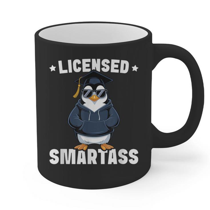 Graduation Penguin Licensed Smartass Graduate Graphic Print Coffee Mug