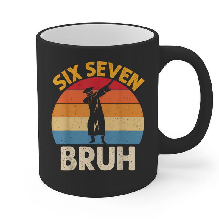 Graduation Six Seven Bruh Dabbing 67 Meme 6 7 Boys Kids Graphic Print Coffee Mug