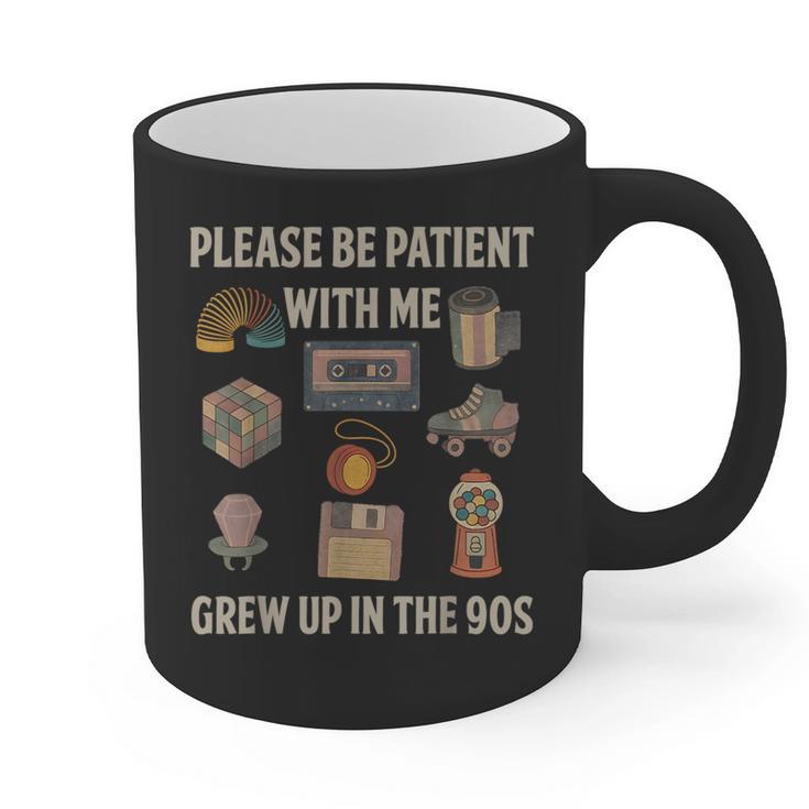 Grew Up In The 90s Retro Nostalgia Graphic Print Coffee Mug