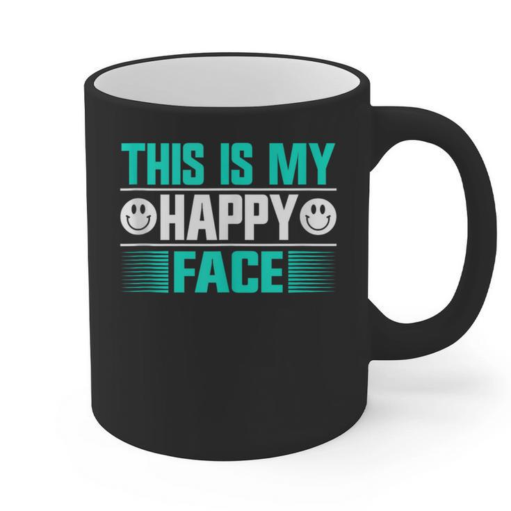 This Is My Happy Face Introvert Graphic Print Coffee Mug