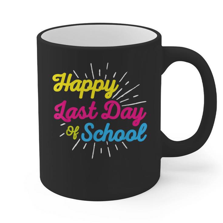 Happy Last Day Of School Graduation Teacher Students Graphic Print Coffee Mug