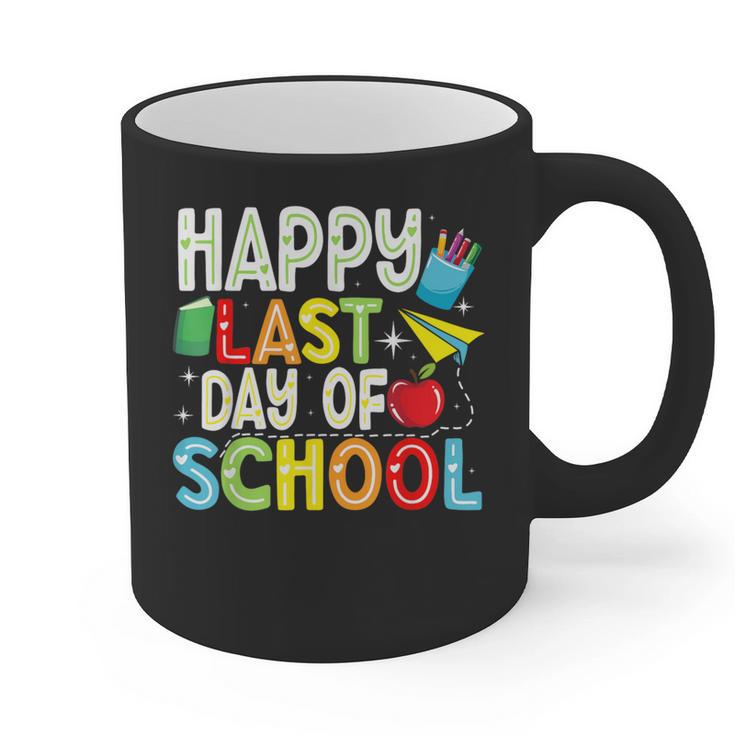 Happy Last Day Of School Teacher Kids Boys Girls Graduation Graphic Print Coffee Mug