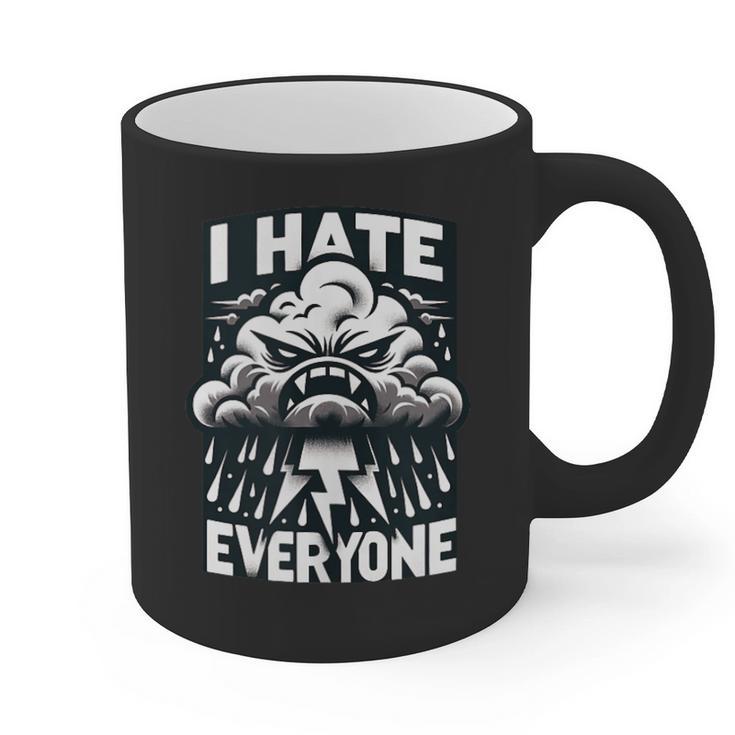 I Hate Everyone Introvert Anti-Social Dark Humor Graphic Print Coffee Mug