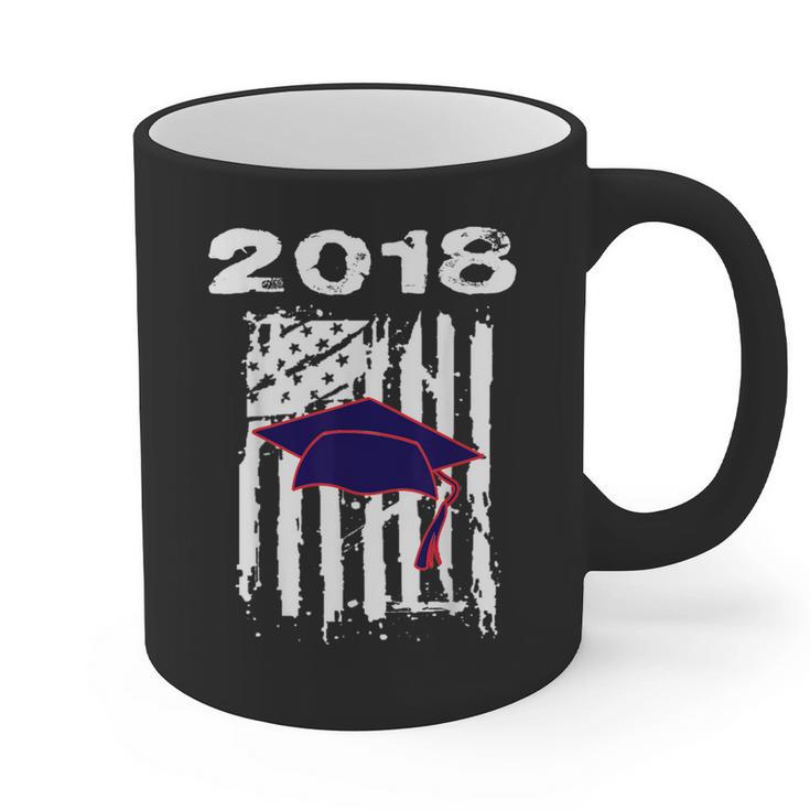 High School Graduation T Shirt Flag College Graduation Graphic Print Coffee Mug