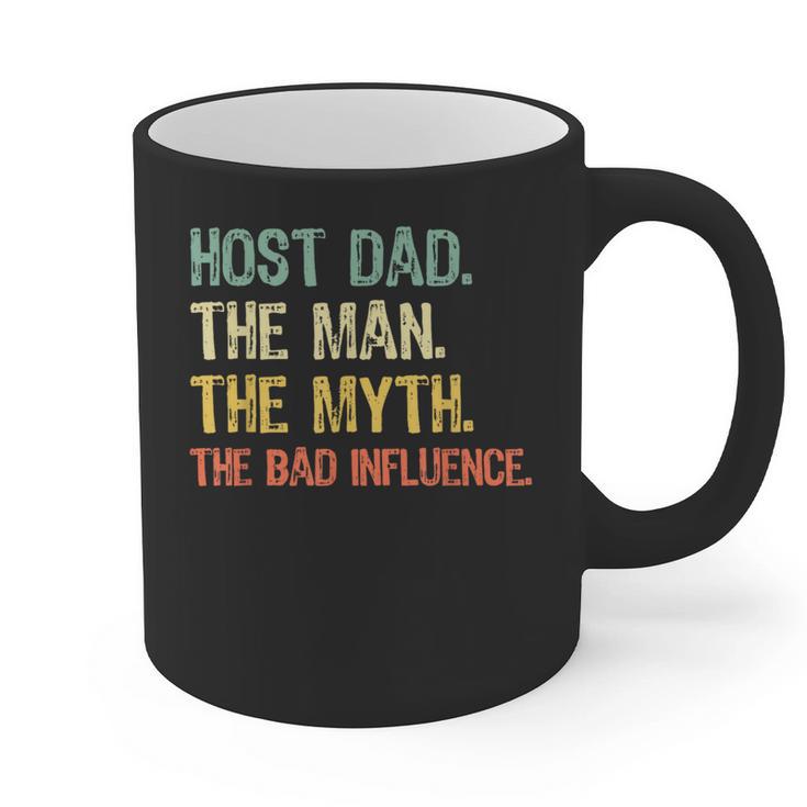 Host Dad The Man Myth The Bad Influence Retro Graphic Print Coffee Mug