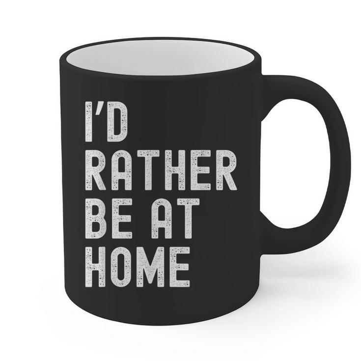 I'd Rather Be At Home Antisocial Introvert Tee Graphic Print Coffee Mug