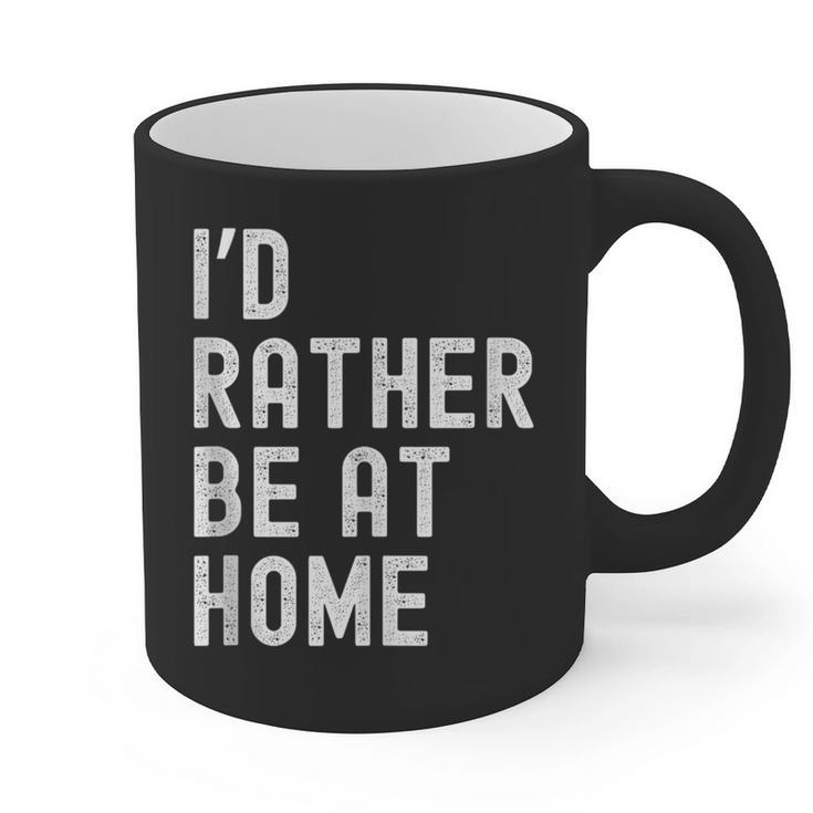 I'd Rather Be At Home Antisocial Introvert Tee Graphic Print Coffee Mug