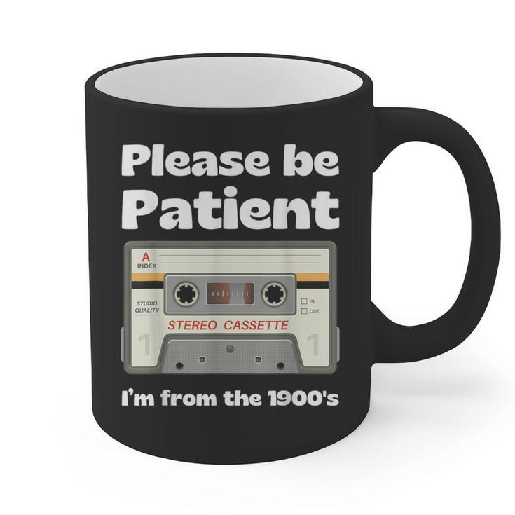 I'm From The 1900s Be Patient Retro Cassette Tape Graphic Print Coffee Mug