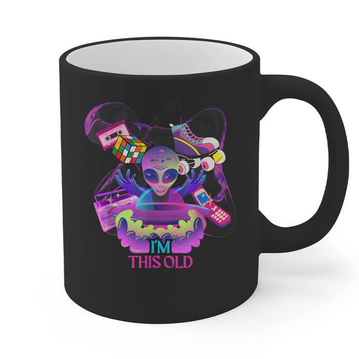 I’m This Old Retro 80s Nostalgia Alien Graphic Print Coffee Mug
