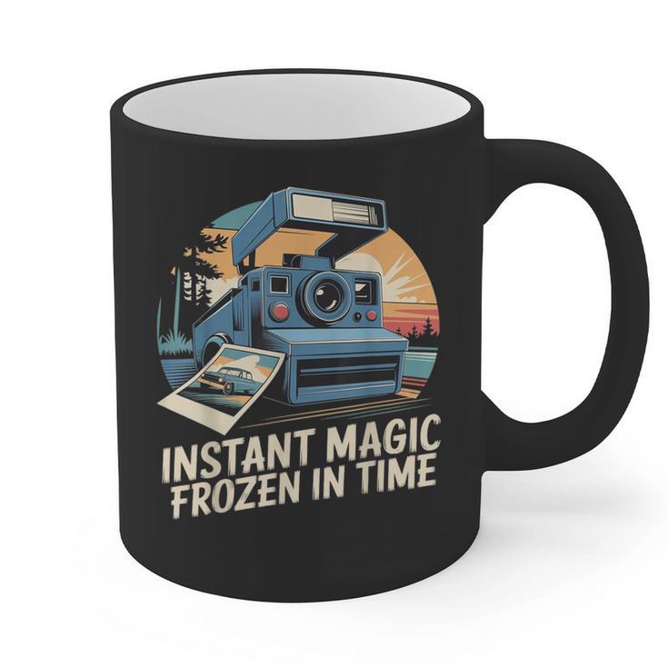 Instant Magic Frozen In Time Retro Camera Nostalgia Graphic Print Coffee Mug