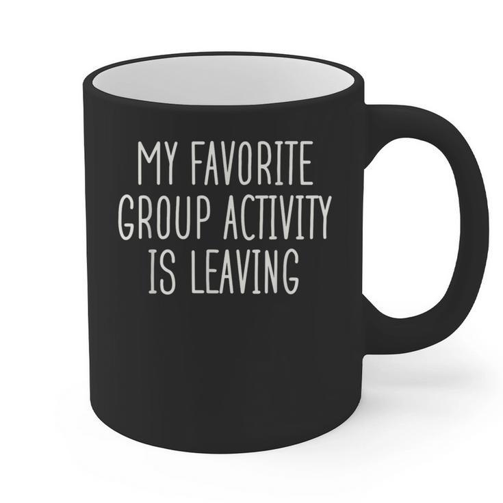 Introvert My Favorite Group Activity Is Leaving Graphic Print Coffee Mug Introvert My Favorite Group Activity Is Leaving Graphic Print Coffee Mug