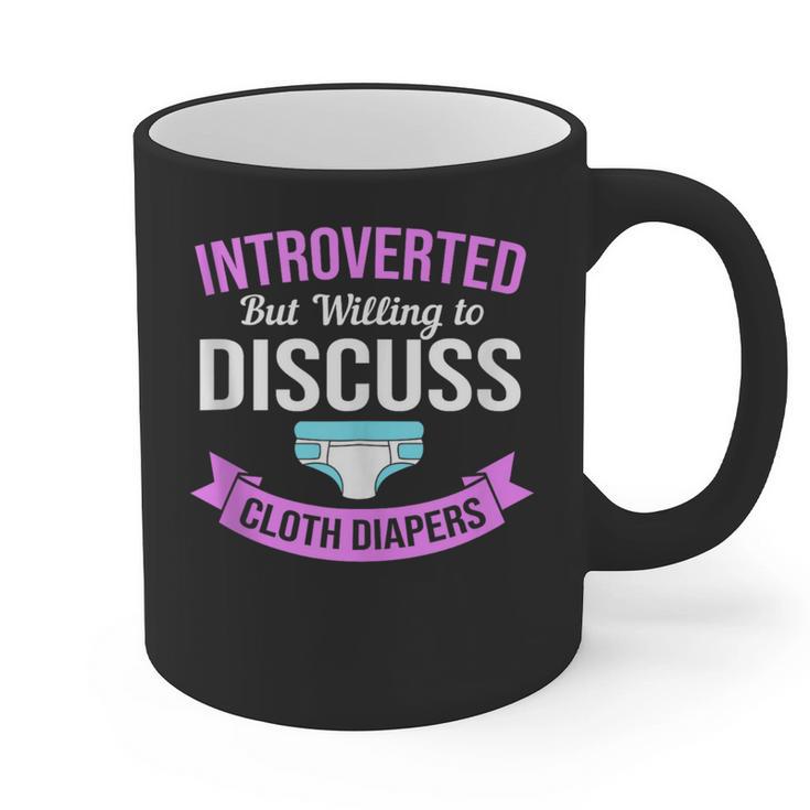Introvert Hippie Mom Cloth Diapers Crunchy Mama Graphic Print Coffee Mug