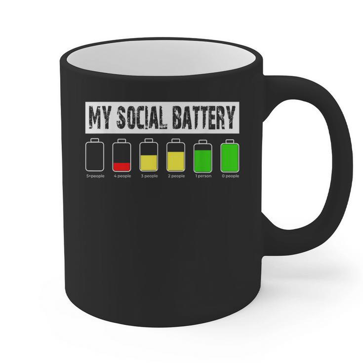 Introvert My Social Battery Low Level Graphic Graphic Print Coffee Mug