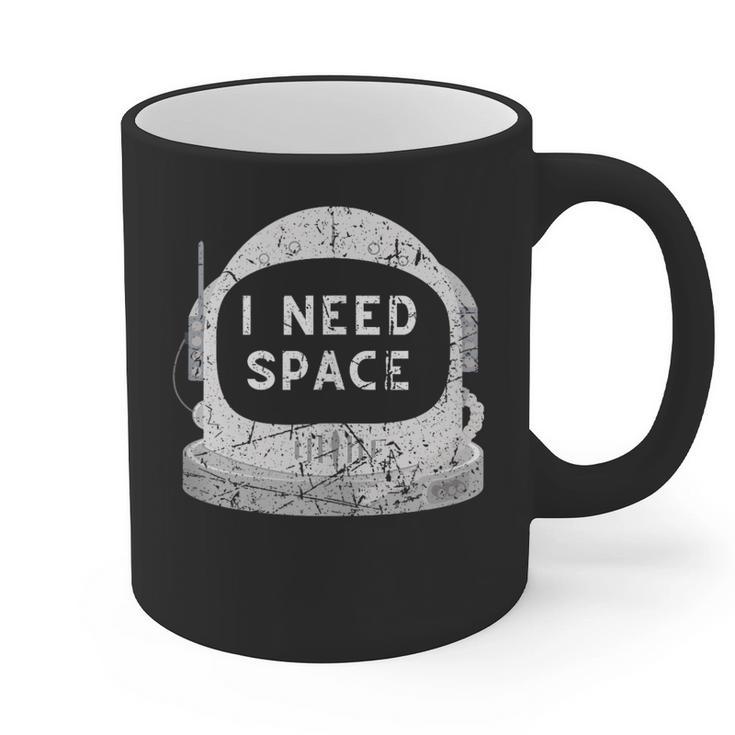 Introvert Space Helmet I Need Space Men Women Graphic Print Coffee Mug