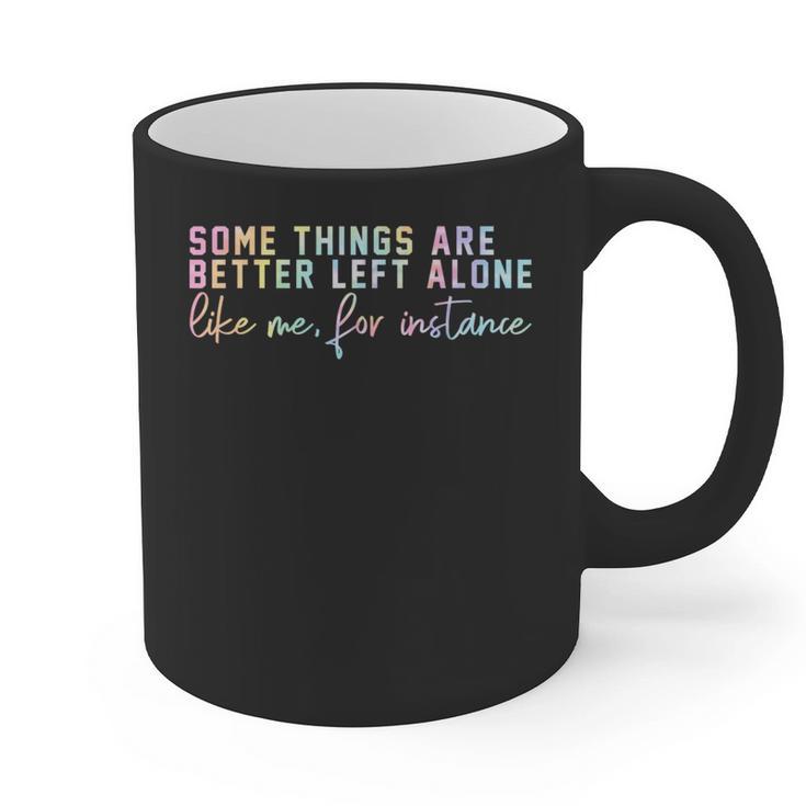 Introvert Some Things Are Better Left Alone Tie Dye Graphic Print Coffee Mug