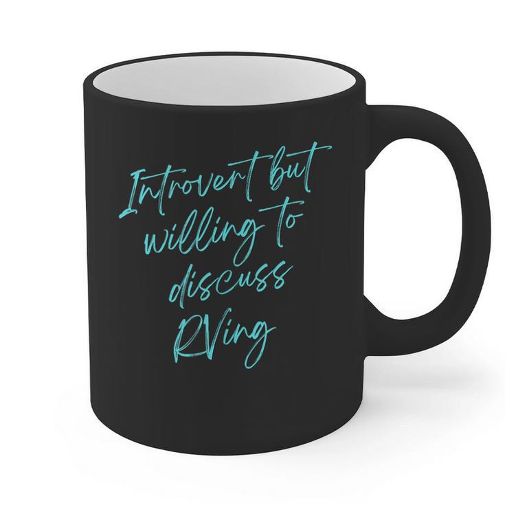 Introvert But Willing To Discuss RVing Graphic Print Coffee Mug