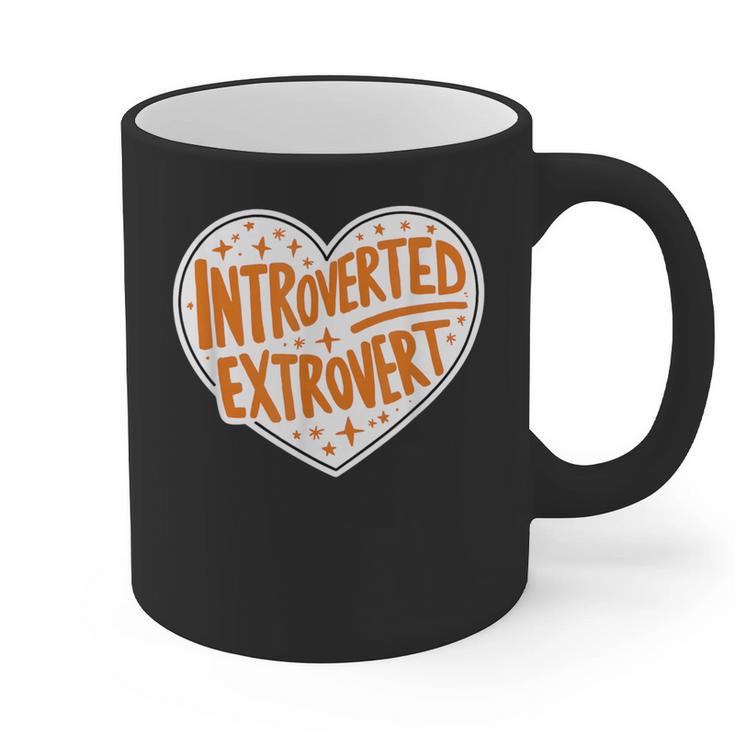 Introverted Extrovert People Hater Calm Peace Lover Graphic Print Coffee Mug