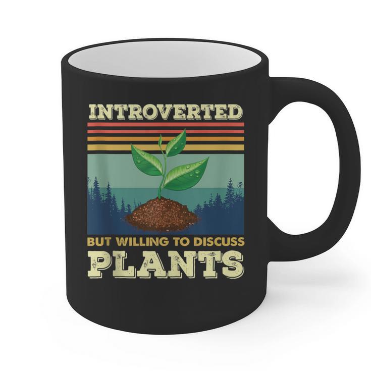 Introverted But Willing To Discuss Plants Graphic Print Coffee Mug
