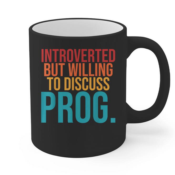 Introverted But Willing To Discuss Prog Rock Music Lover Graphic Print Coffee Mug
