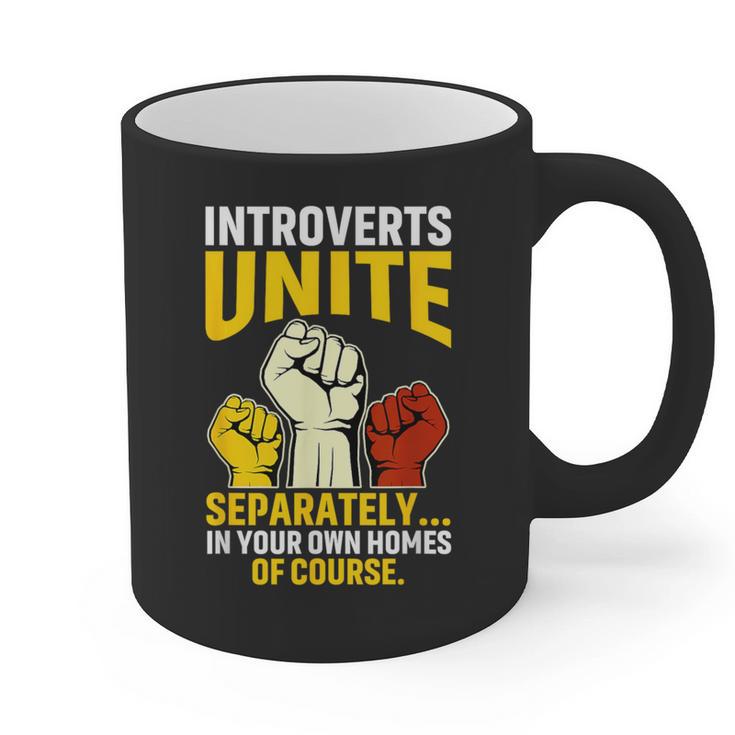 Introverts Unite Introvert Antisocial Anti Social Graphic Print Coffee Mug
