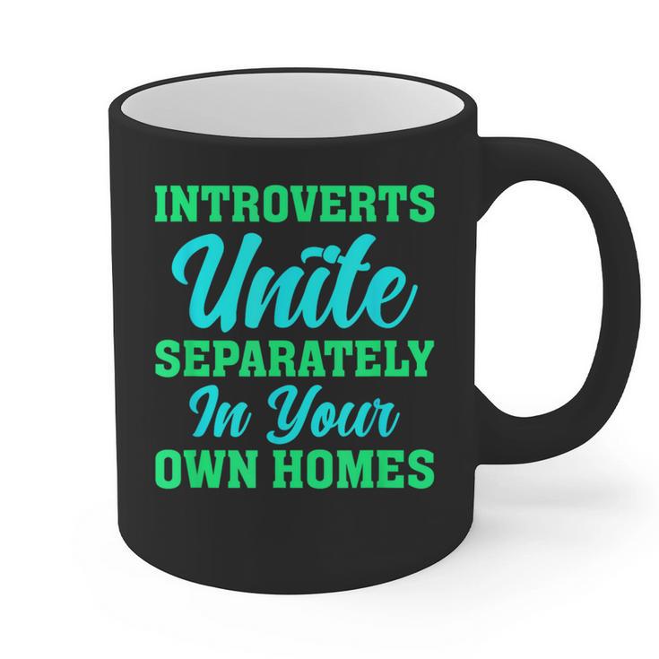 Introverts Unite Introvert Antisocial Sarcasm Anti Social Graphic Print Coffee Mug