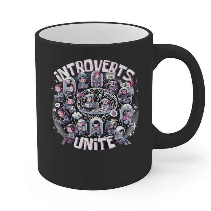Introverts Unite Quirky Solitude Graphic Print Coffee Mug