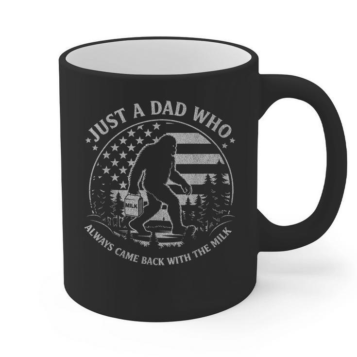 Just A Dad Who Always Came Back With The Milk Daddy Bigfoot Graphic Print Coffee Mug
