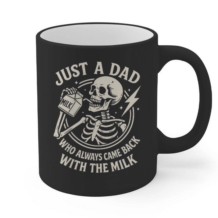 Just A Dad Who Always Came Back Skeleton Fathers Day Graphic Print Coffee Mug