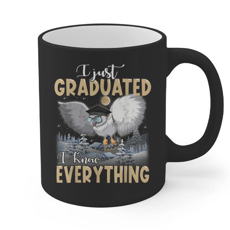 I Just Graduated I Know Everything Graduation Graphic Print Coffee Mug