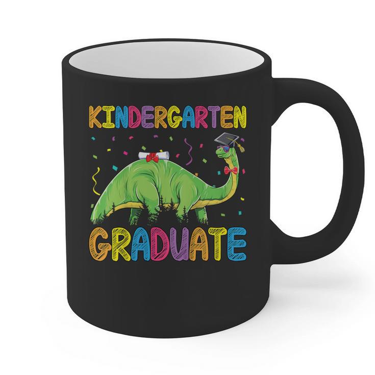 Kids Kindergarten Graduate Dinosaur Kindergarten Graduation Graphic Print Coffee Mug