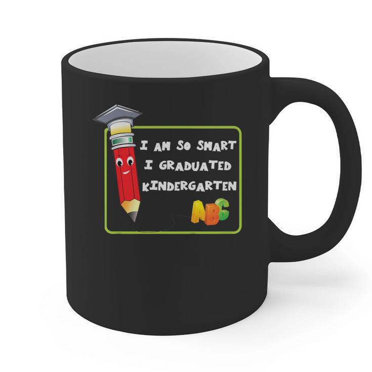 Kids Kindergarten Graduation Humor I'm So Smart I Graduated Graphic Print Coffee Mug