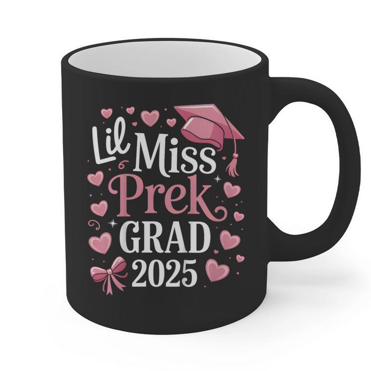 Kids Little Miss Pre-K Grad 2025 Preschool Girls Prek Graduation Graphic Print Coffee Mug
