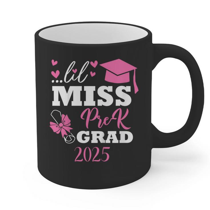 Kids Little Miss Pre-K Grad Preschool Prek Graduation 2025 Graphic Print Coffee Mug