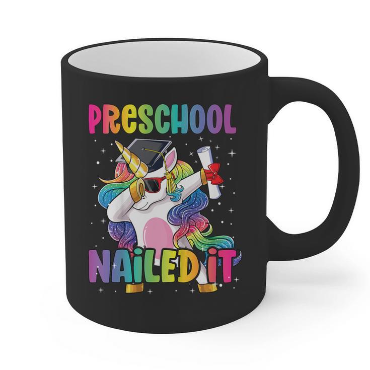 Kids Preschool Graduate Unicorn Nailed It Preschool Graduation Graphic Print Coffee Mug