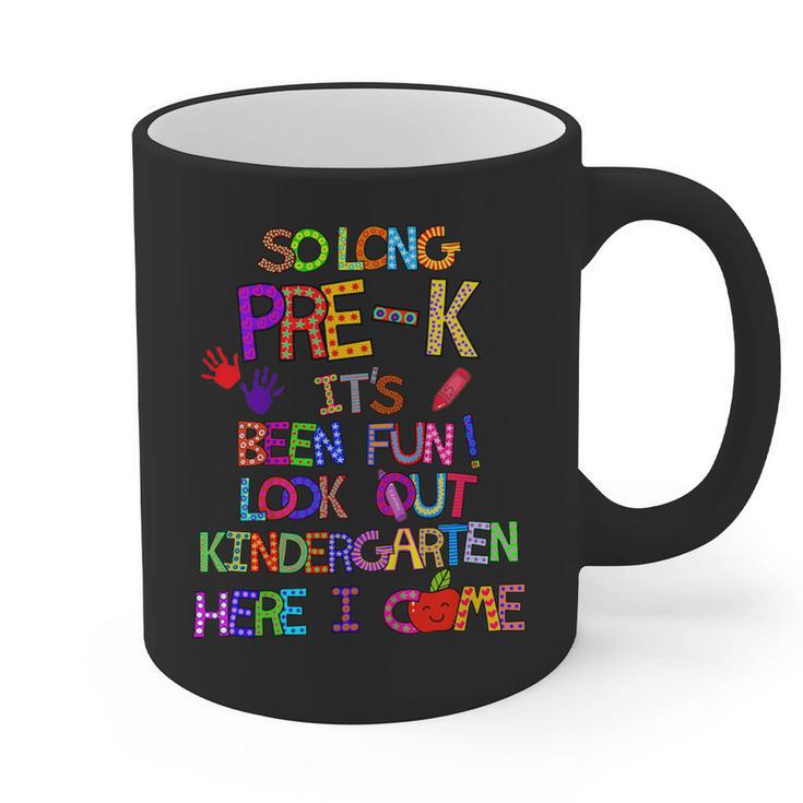Kids So Long Kindergarten Here I Come Pre-K Graduation Graduate Graphic Print Coffee Mug
