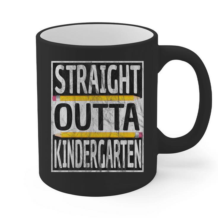 Kids Straight Outta Kindergarten Graduation Graphic Print Coffee Mug