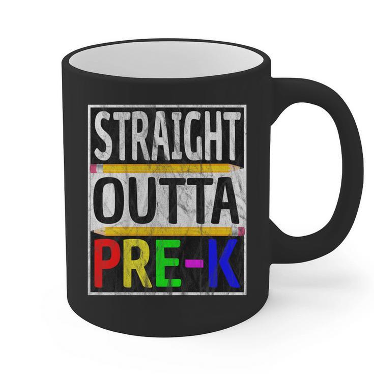 Kids Straight Outta Pre-K Graduation Graphic Print Coffee Mug