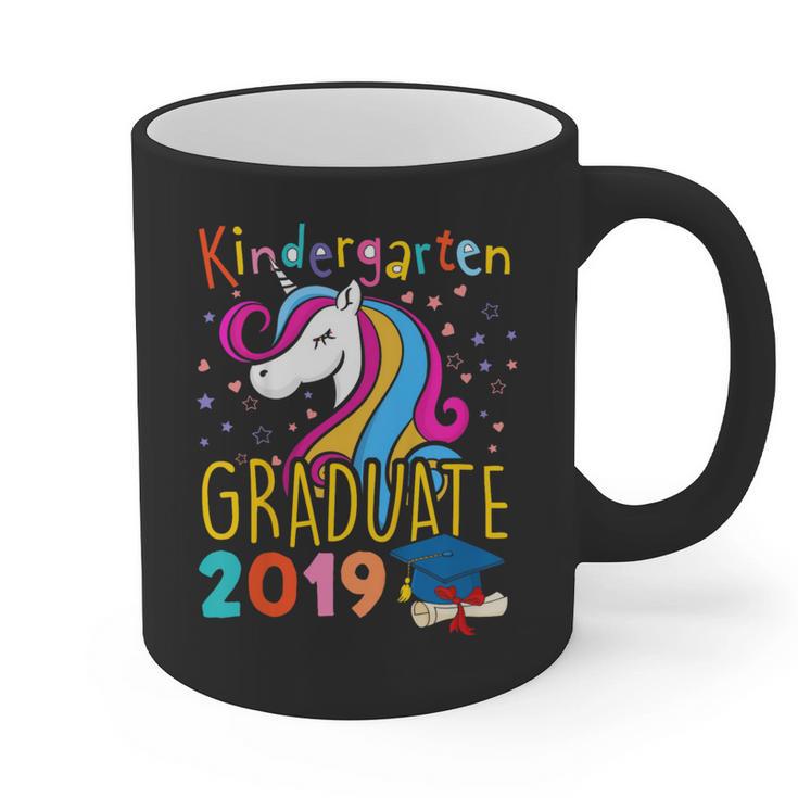 Kids Unicorn Kindergarten Graduation Graduate Shirt Graphic Print Coffee Mug