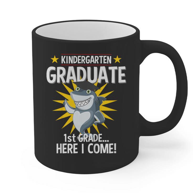 Kindergarten Graduation Shirts 2019 Shark Grad Toddler Graphic Print Coffee Mug