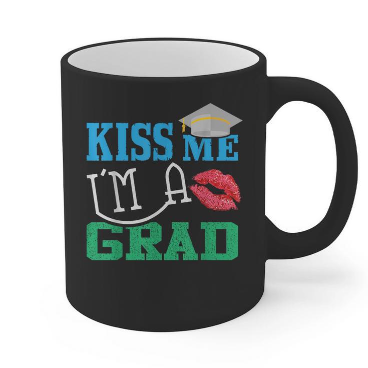 Kiss Me I'm A Grad 2018 Senior Graduation Graphic Print Coffee Mug