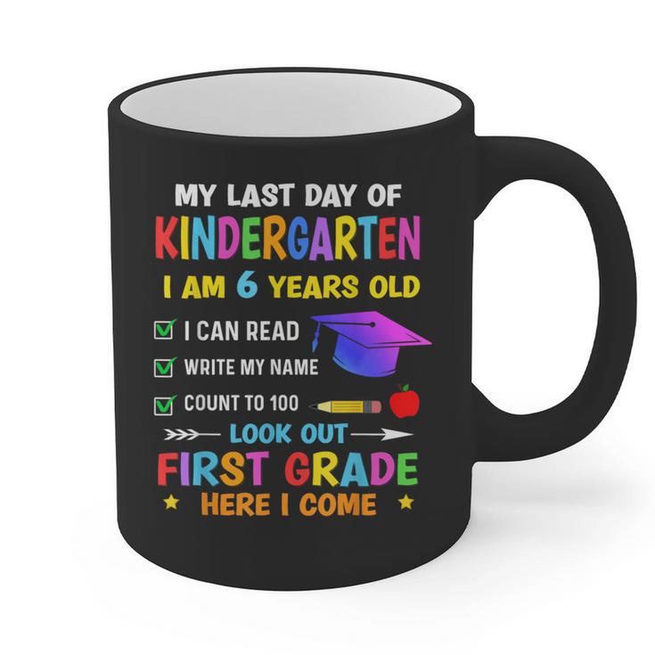 Last Days Of Kindergarten Graduation 2025 Graduate Boys Girl Graphic Print Coffee Mug