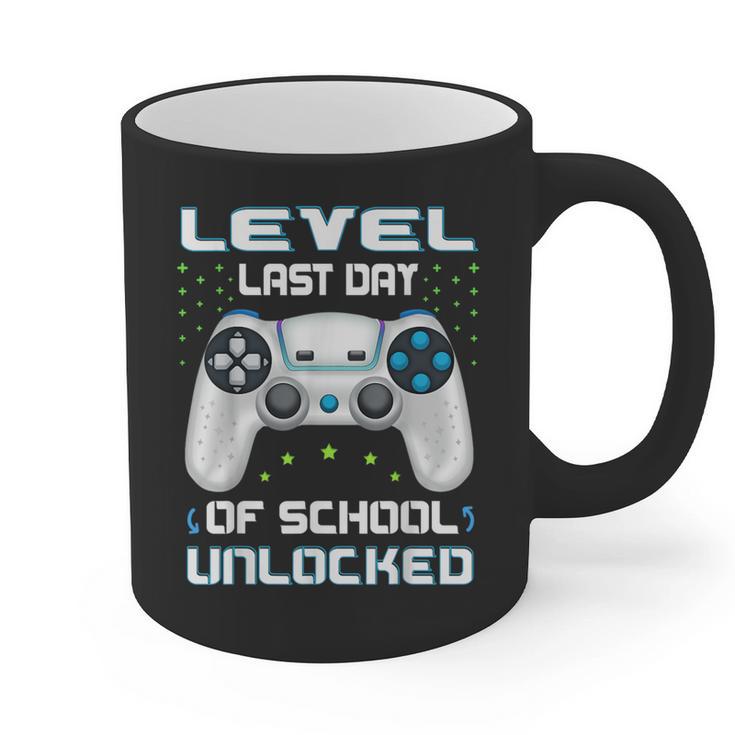 Last Days Of School Graduation Kindergarten Gamer Boys Kids Graphic Print Coffee Mug