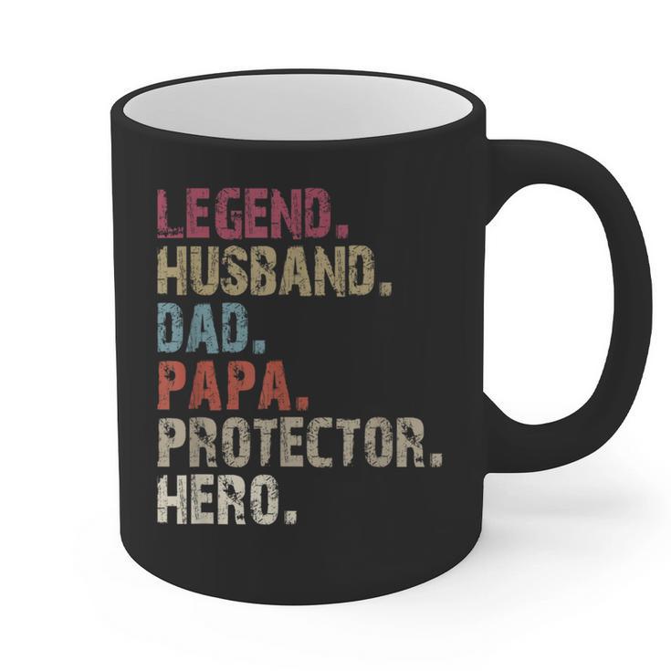 Legend Husband Dad Papa Protector Hero For Dad Graphic Print Coffee Mug