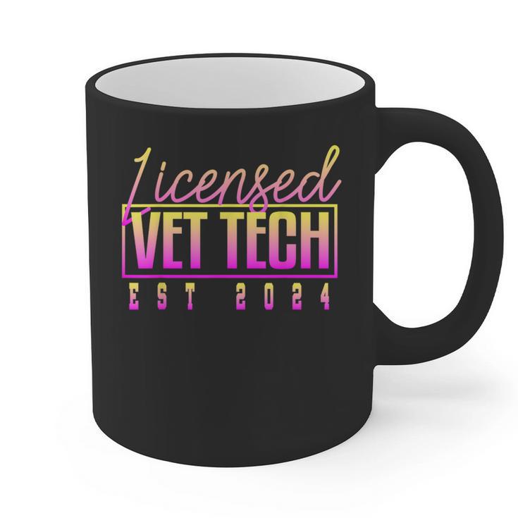 Licensed Vet Tech Veterinary Technician Graduation 2024 Graphic Print Coffee Mug