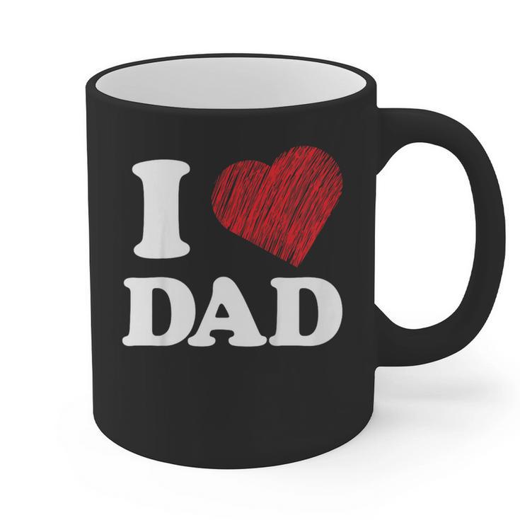 I Love Dad Graphic Print Coffee Mug