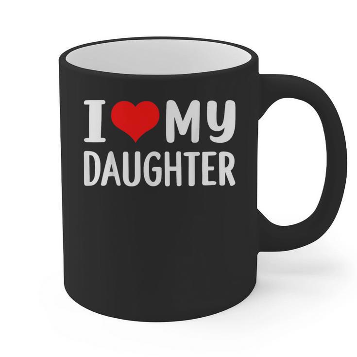 I Love My Daughter Fathers Day For Dad Graphic Print Coffee Mug