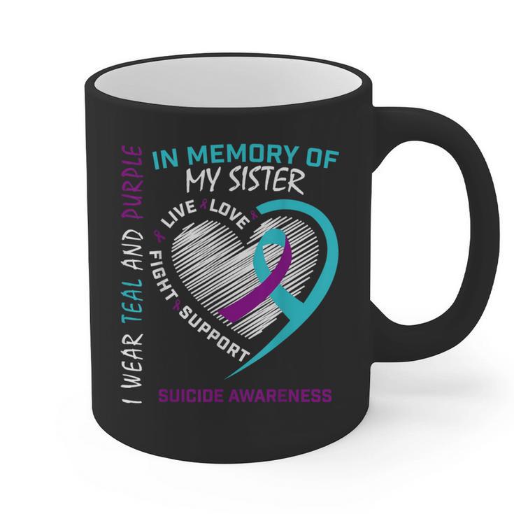 Loved One In Memory Of Sister Suicide Awareness Prevention Graphic Print Coffee Mug